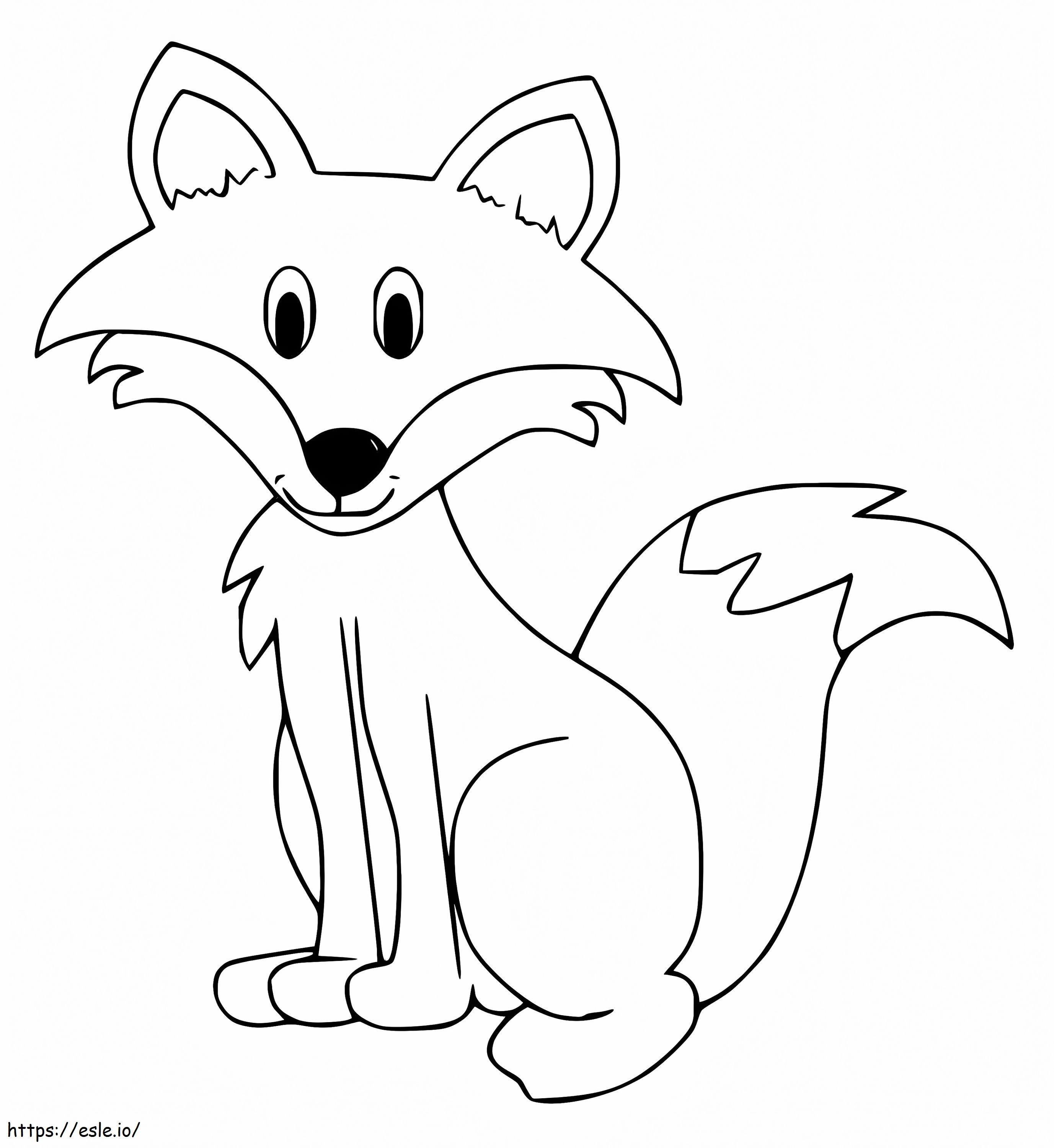 Cute Fox Confused coloring page
