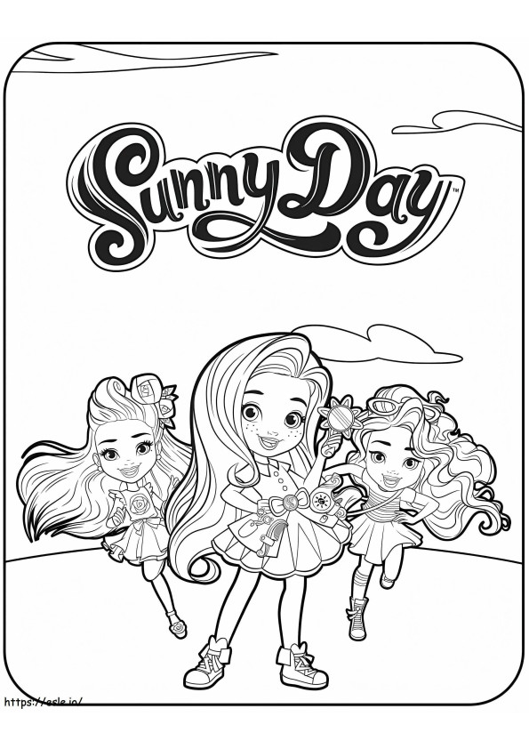 Sunny Day Characters coloring page