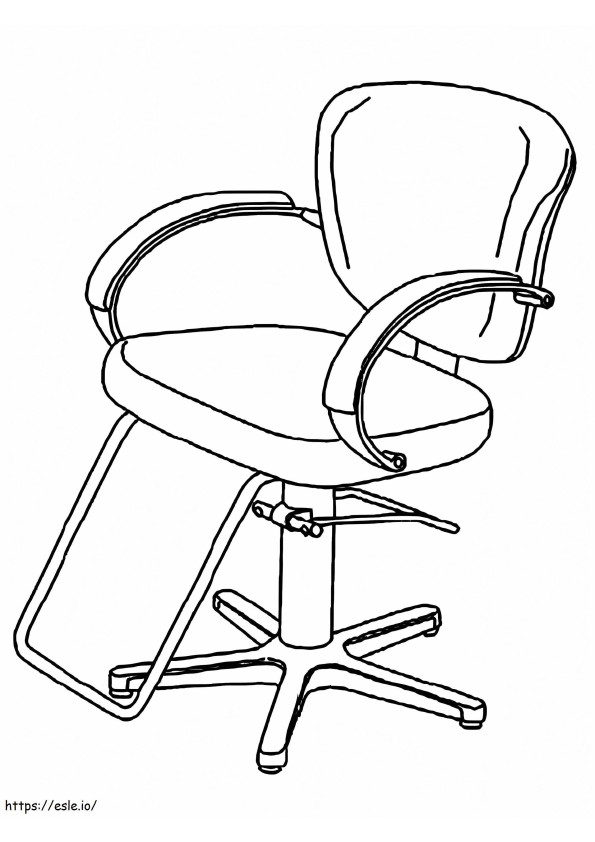 Fotel fryzjerski kolorowanka