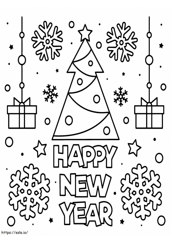 Happy New Year Coloring 9 coloring page