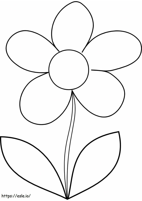 Bunga yang Sangat Sederhana Gambar Mewarnai