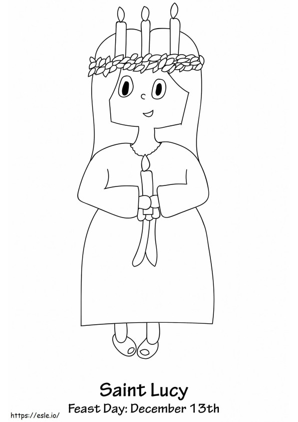 Saint Lucy Feast Day coloring page