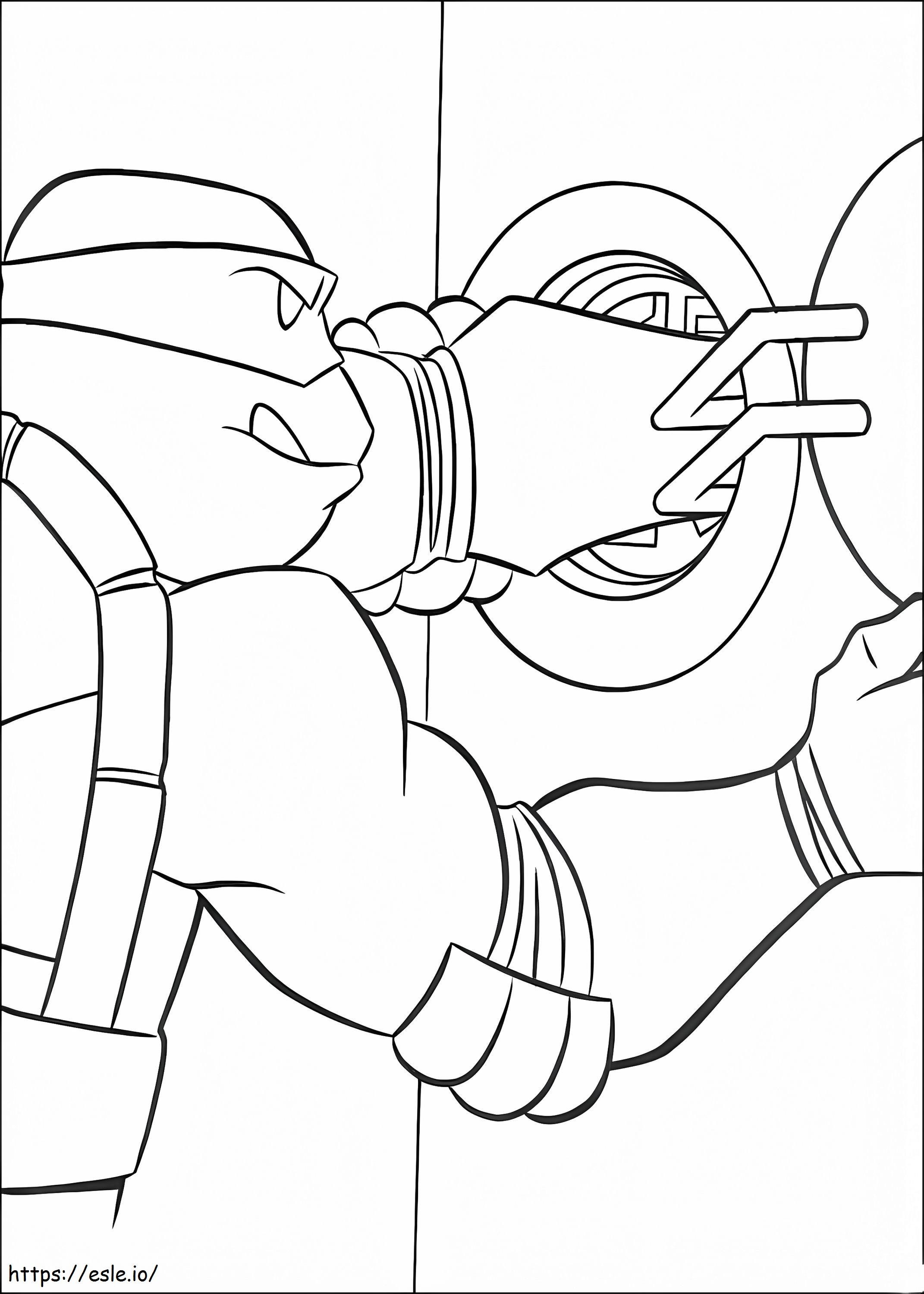 Donatello Enters The Safe Box coloring page