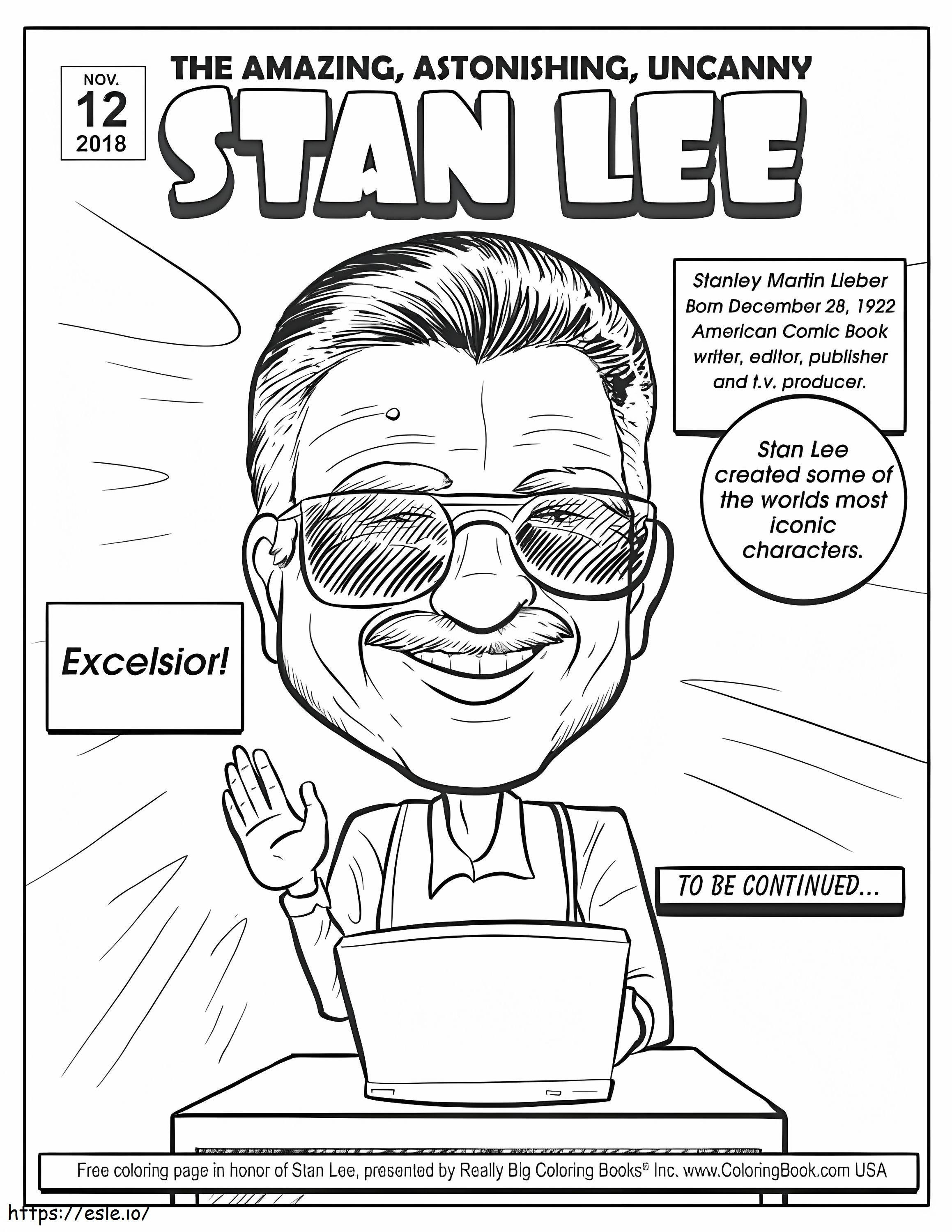 Manifesto di Stan Lee da colorare