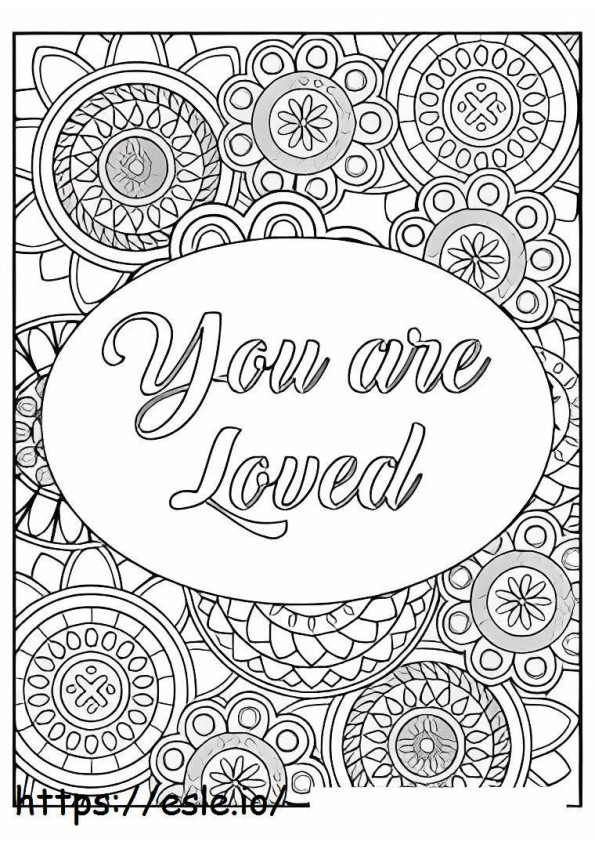 You Are Loved coloring page