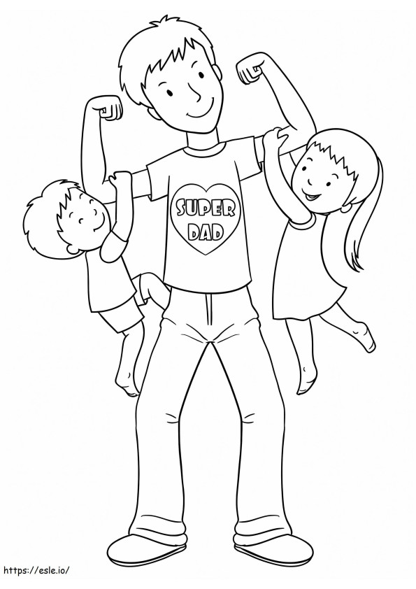 Super Dad 2 coloring page