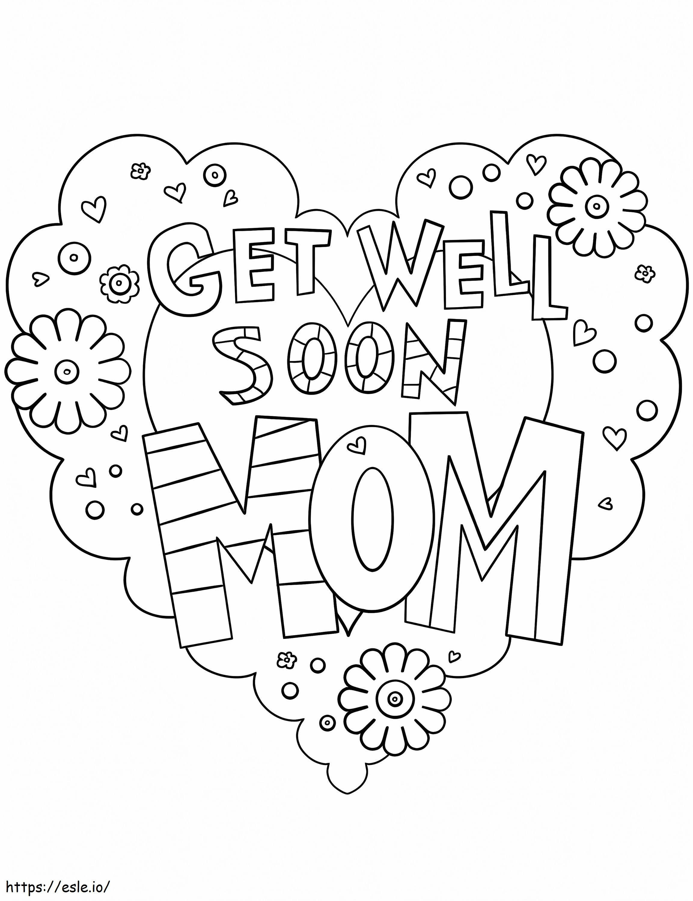Get Well Soon Mom coloring page