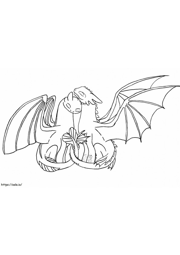Toothlesss Love coloring page