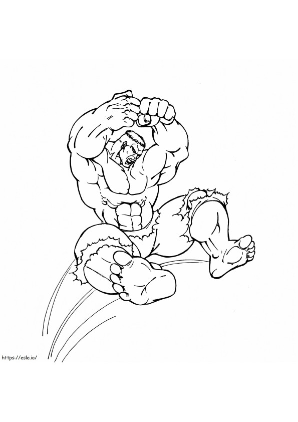 Coloriage 1562292168_Hulk sautant A4 à imprimer dessin
