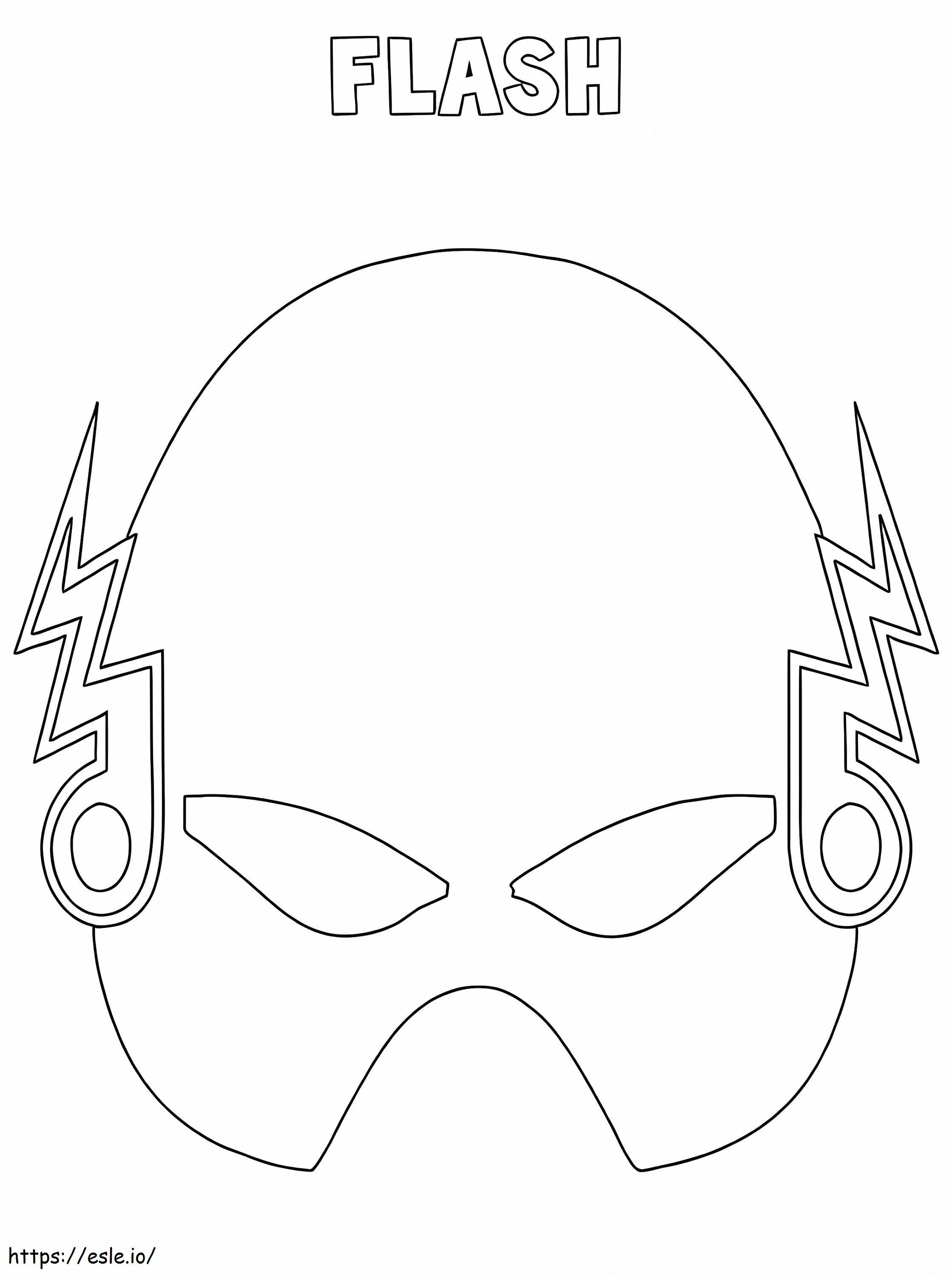 Flash Mask coloring page