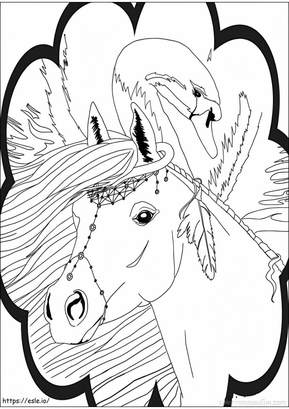 Coloriage Bella Sara le cheval magique à imprimer dessin