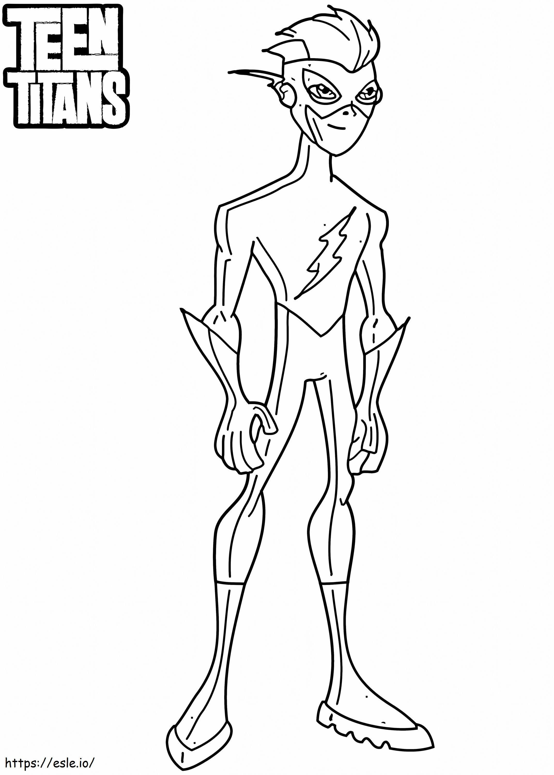 1550885919 Teen Titans Kid Flash Pages coloring page