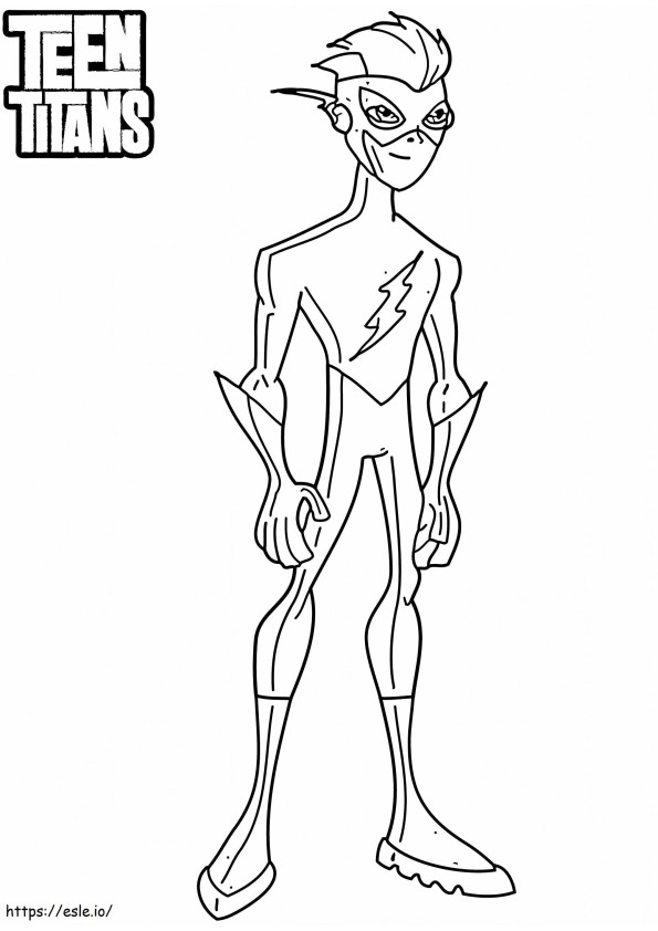1550885919 Teen Titans Kid Flash Pages coloring page