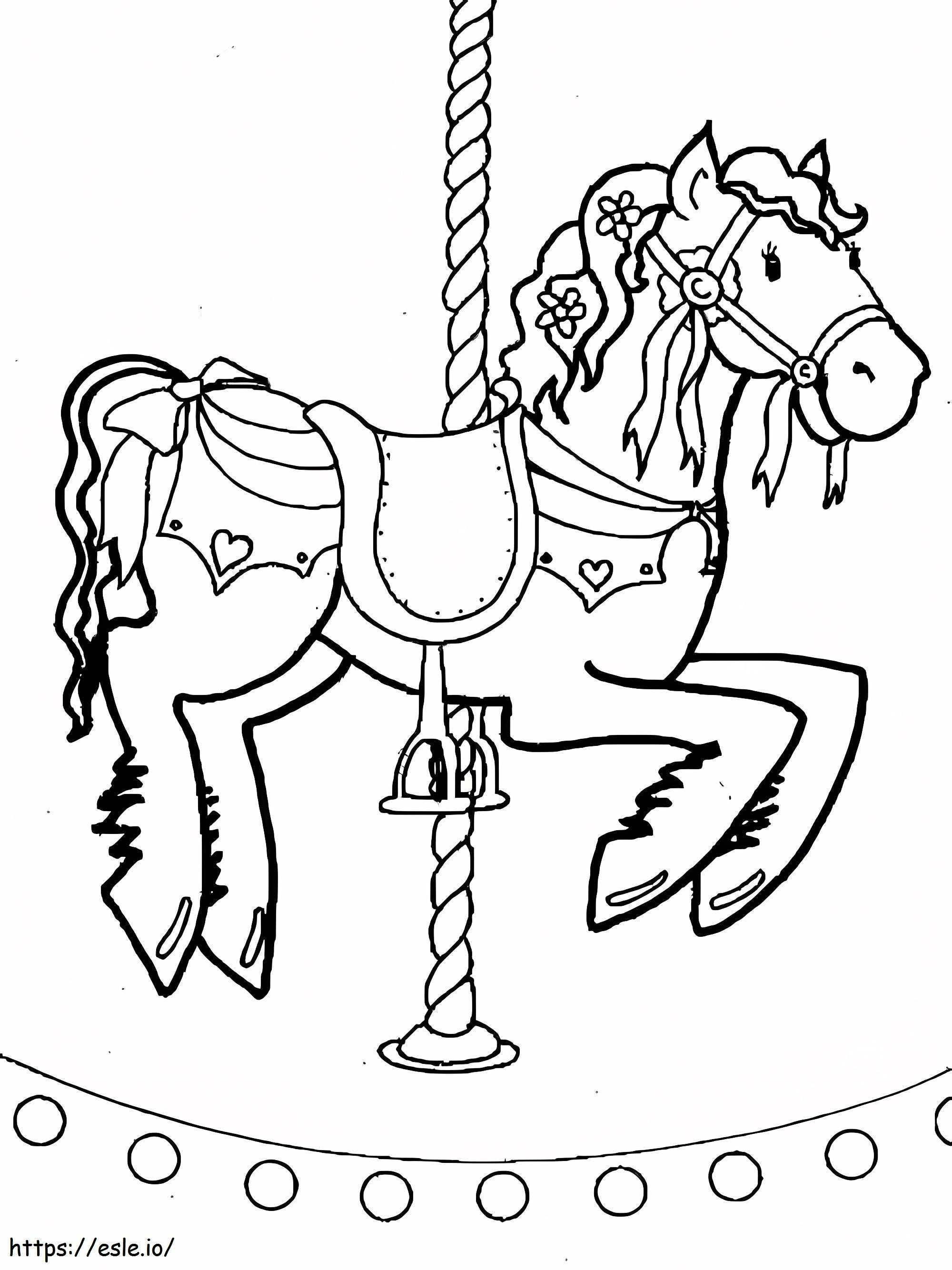 Carousel Horse 3 coloring page