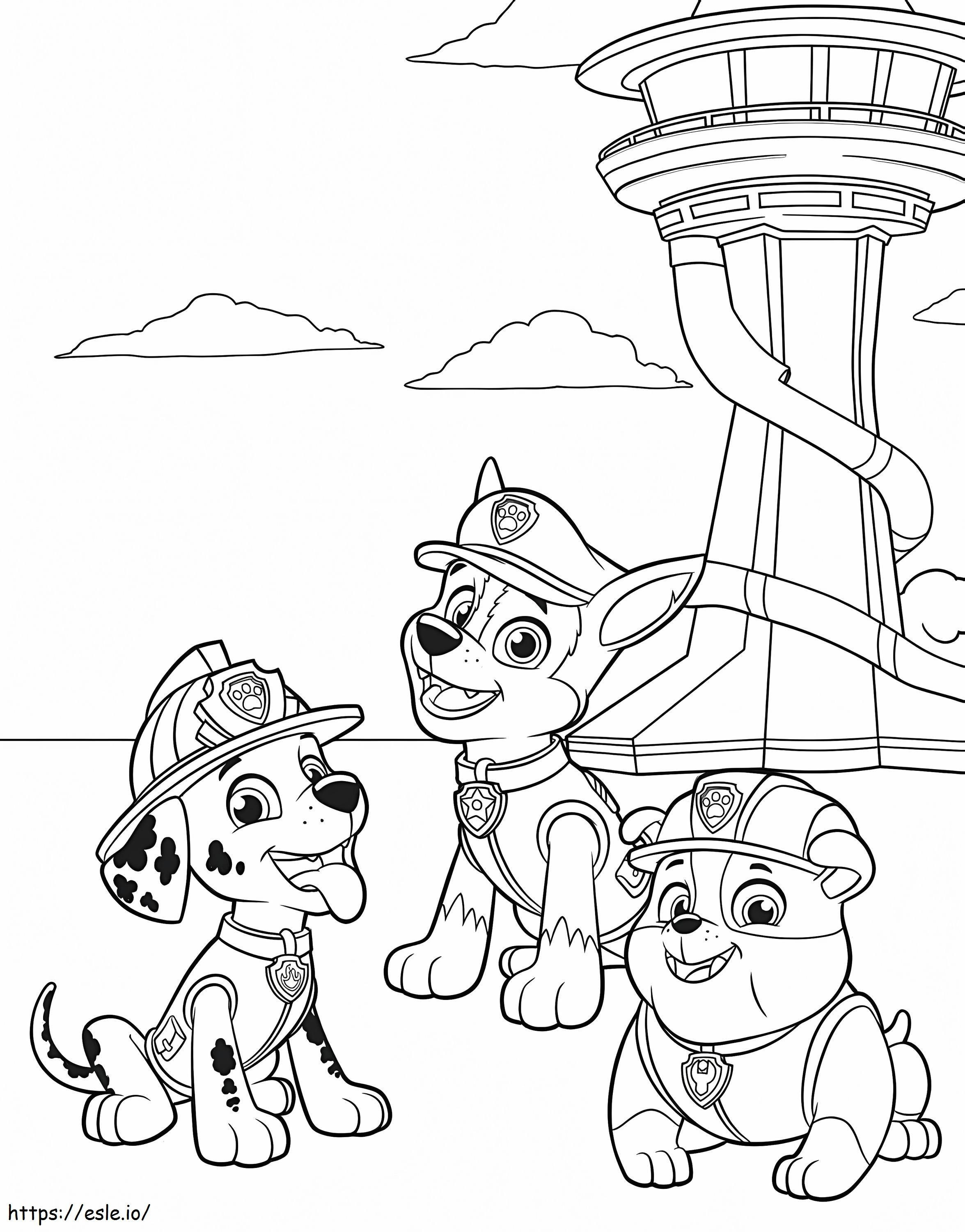 Marshall Chase Et Rubble coloring page
