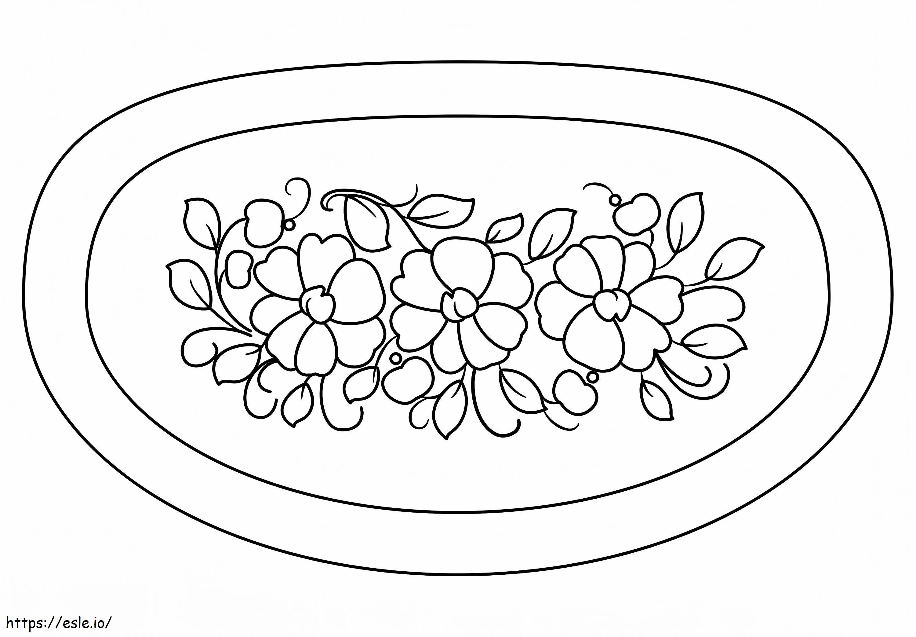 Caja Petrykivka para colorear - imprimir gratis