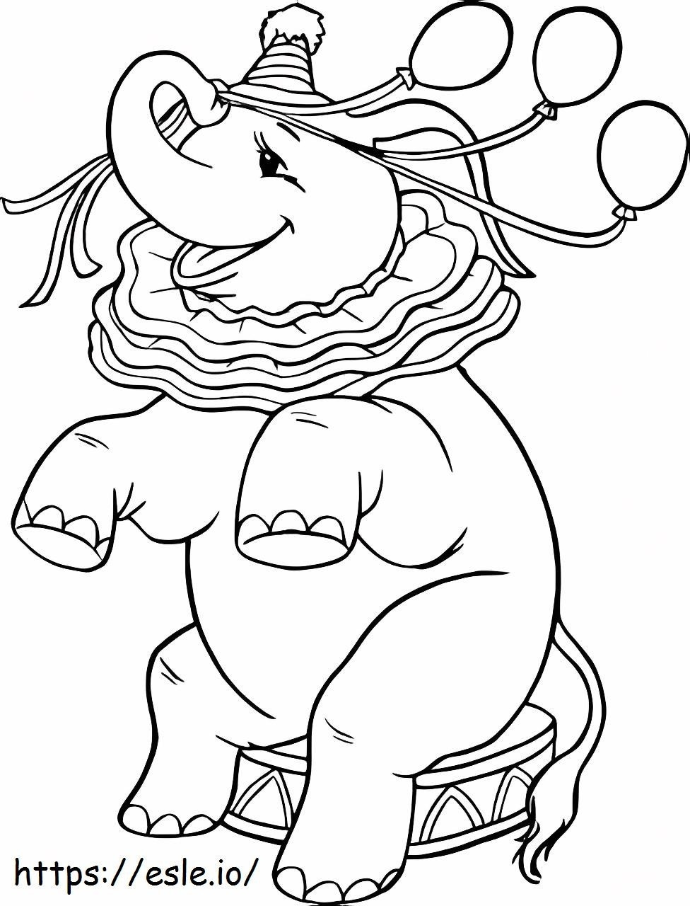 Naughty Elephant coloring page