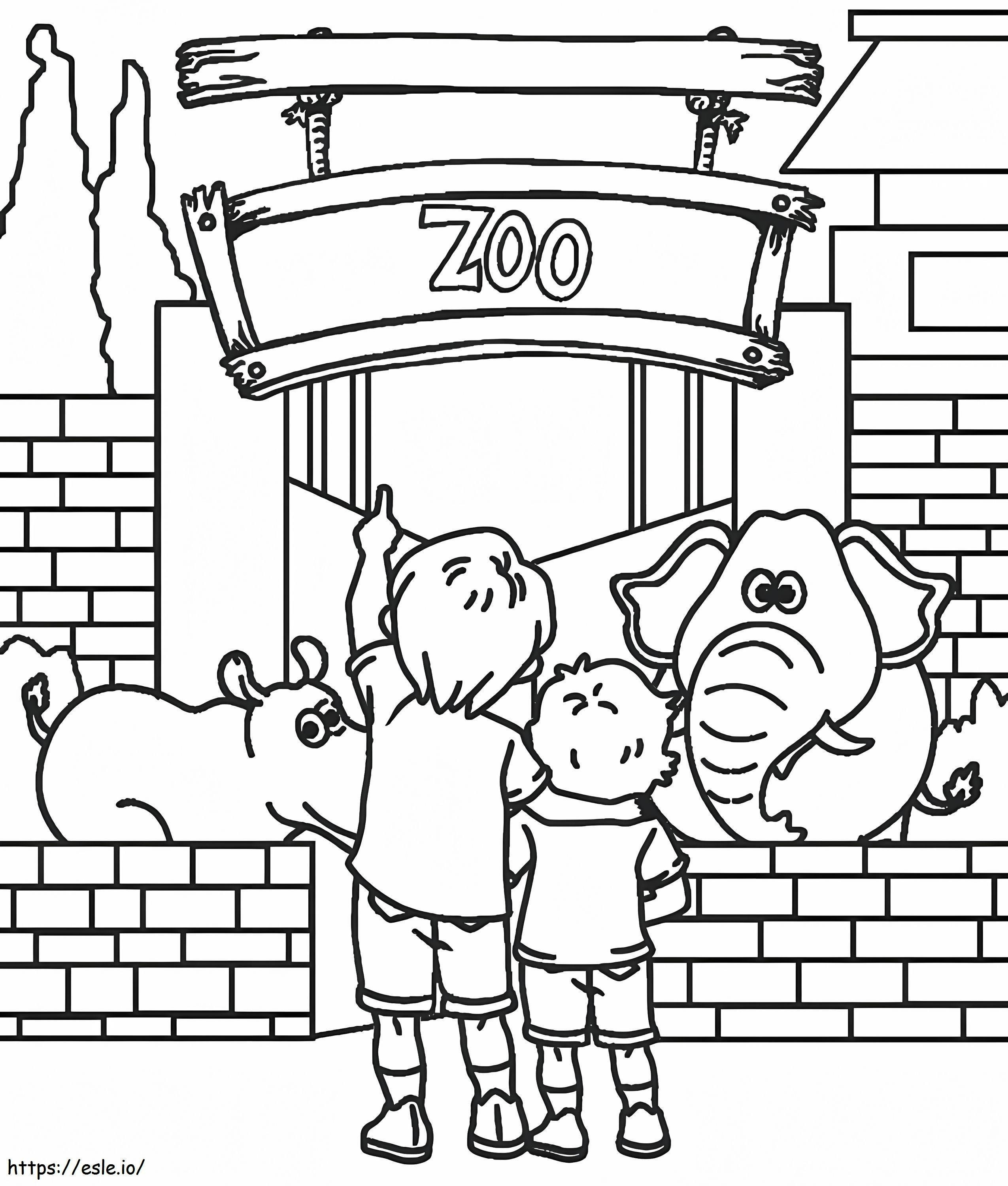 Zoo Printable coloring page
