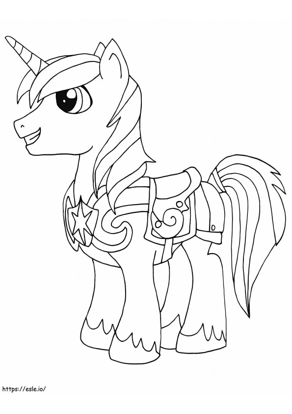 Shining Armor My Little Pony coloring page