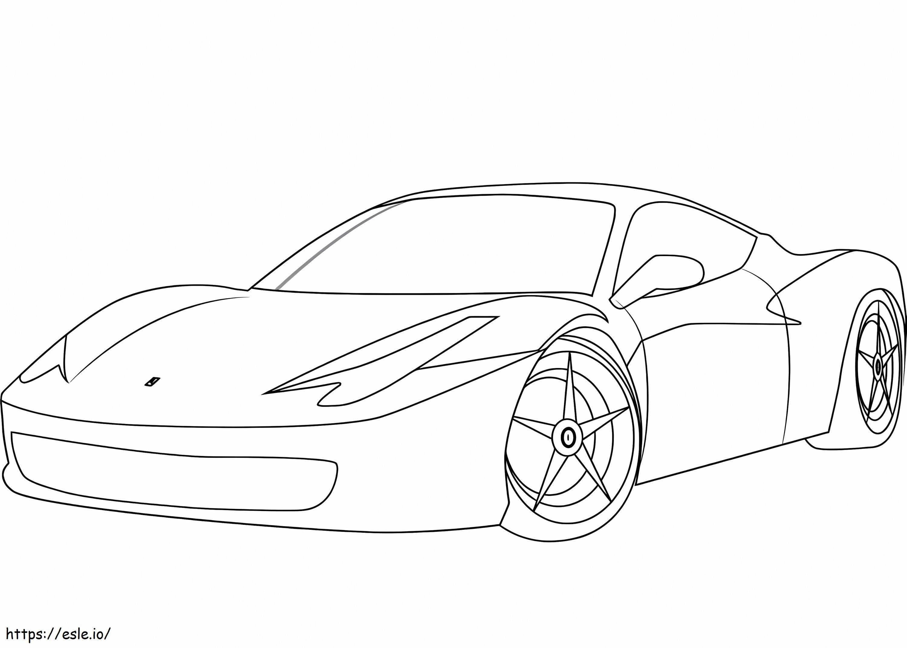 Ferrari 458 coloring page