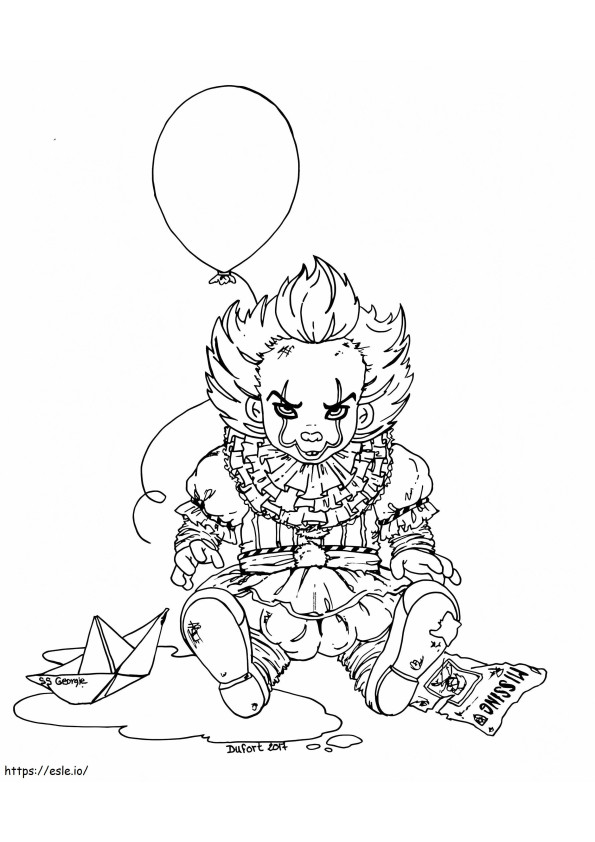 Little Pennywise coloring page