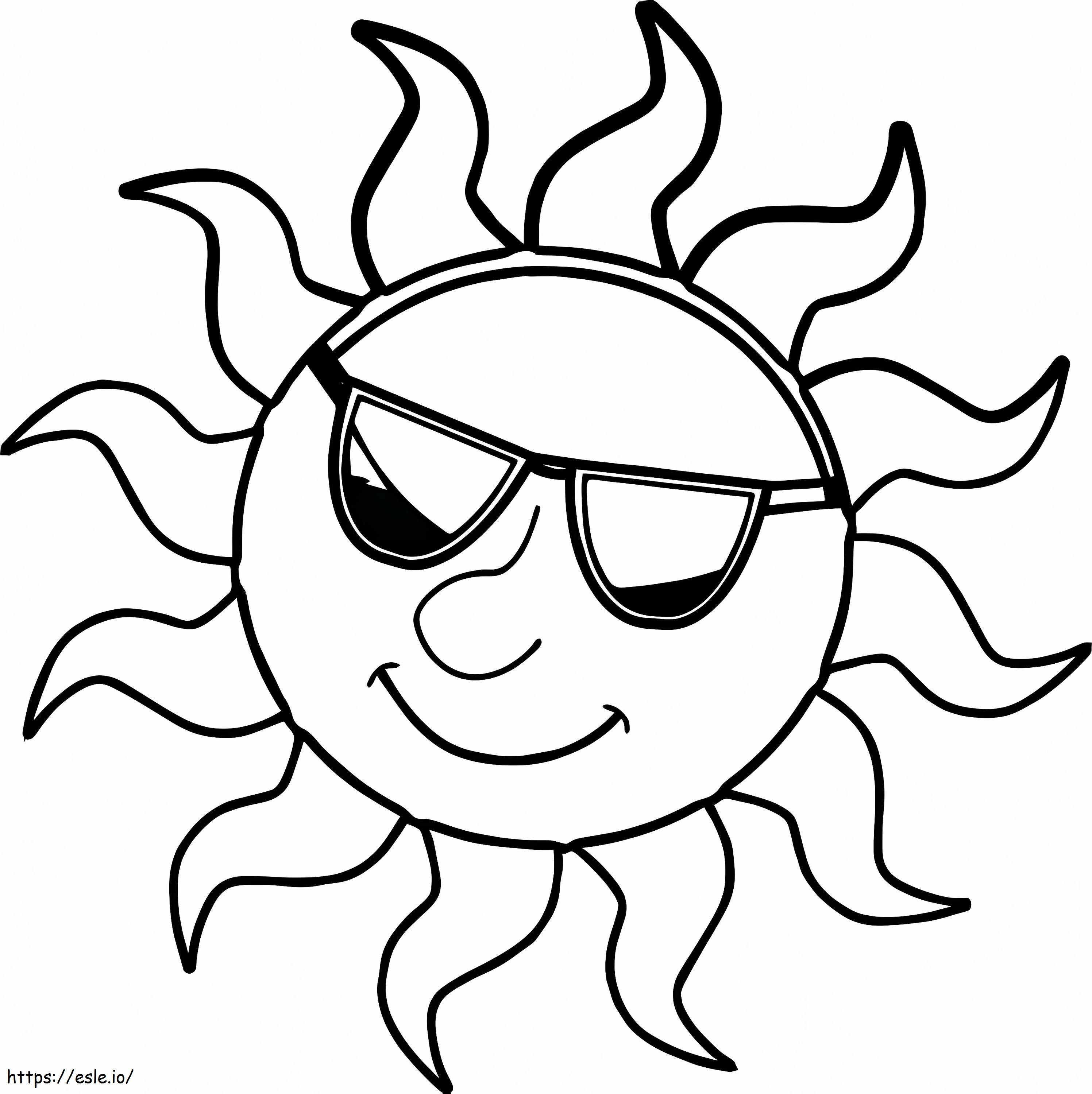 Nice Sun coloring page
