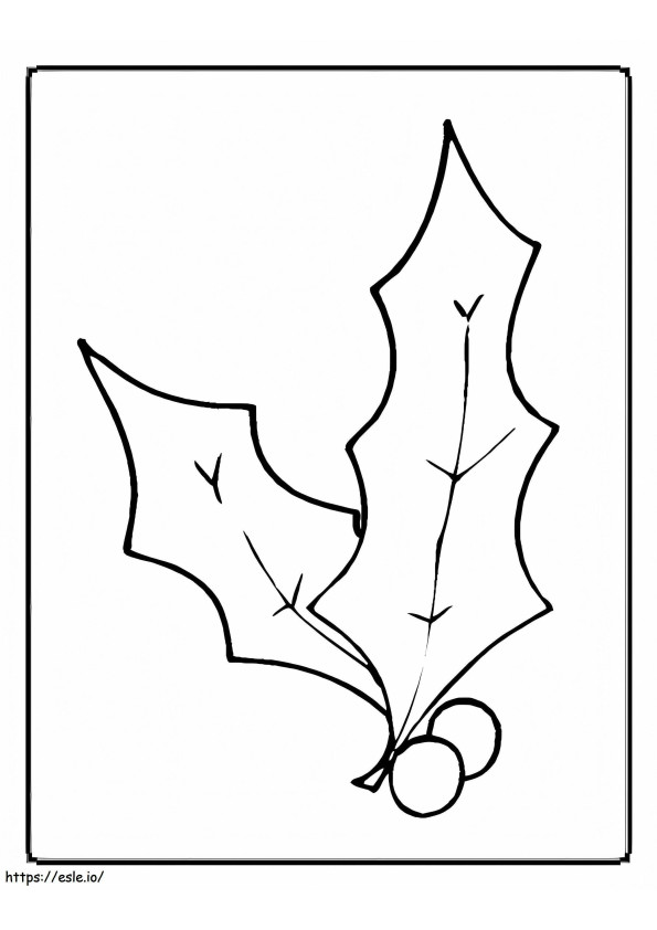 Christmas Holly 11 coloring page