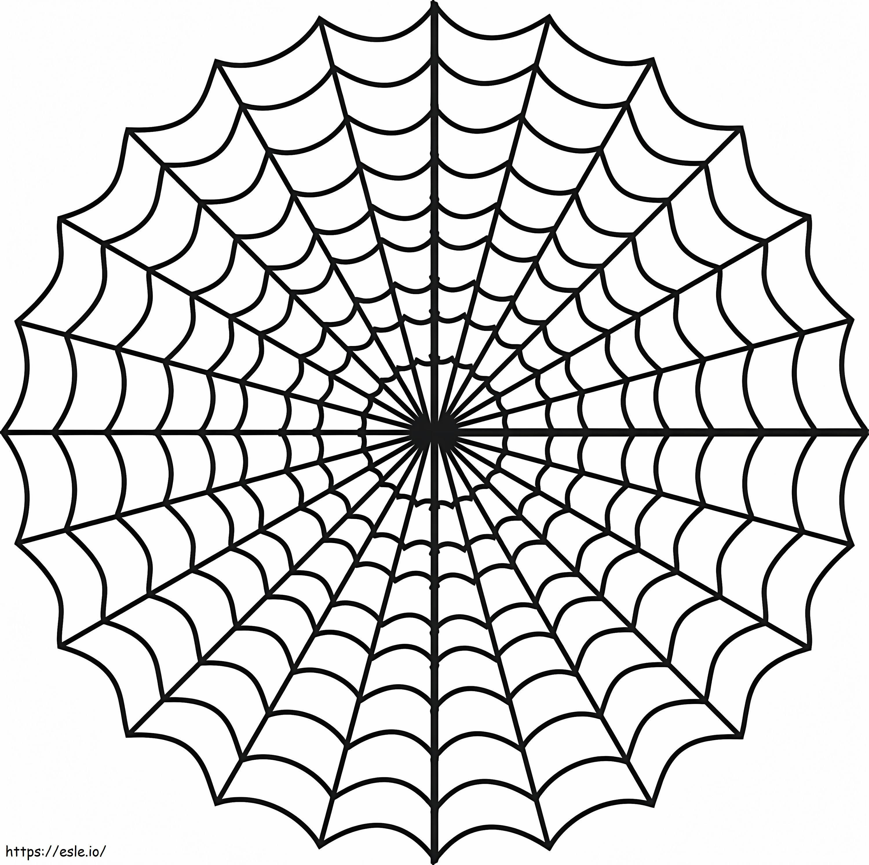 Kostenloses druckbares Spinnennetz ausmalbilder