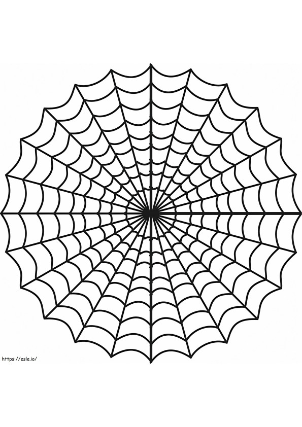 Gratis afdrukbaar spinnenweb kleurplaat
