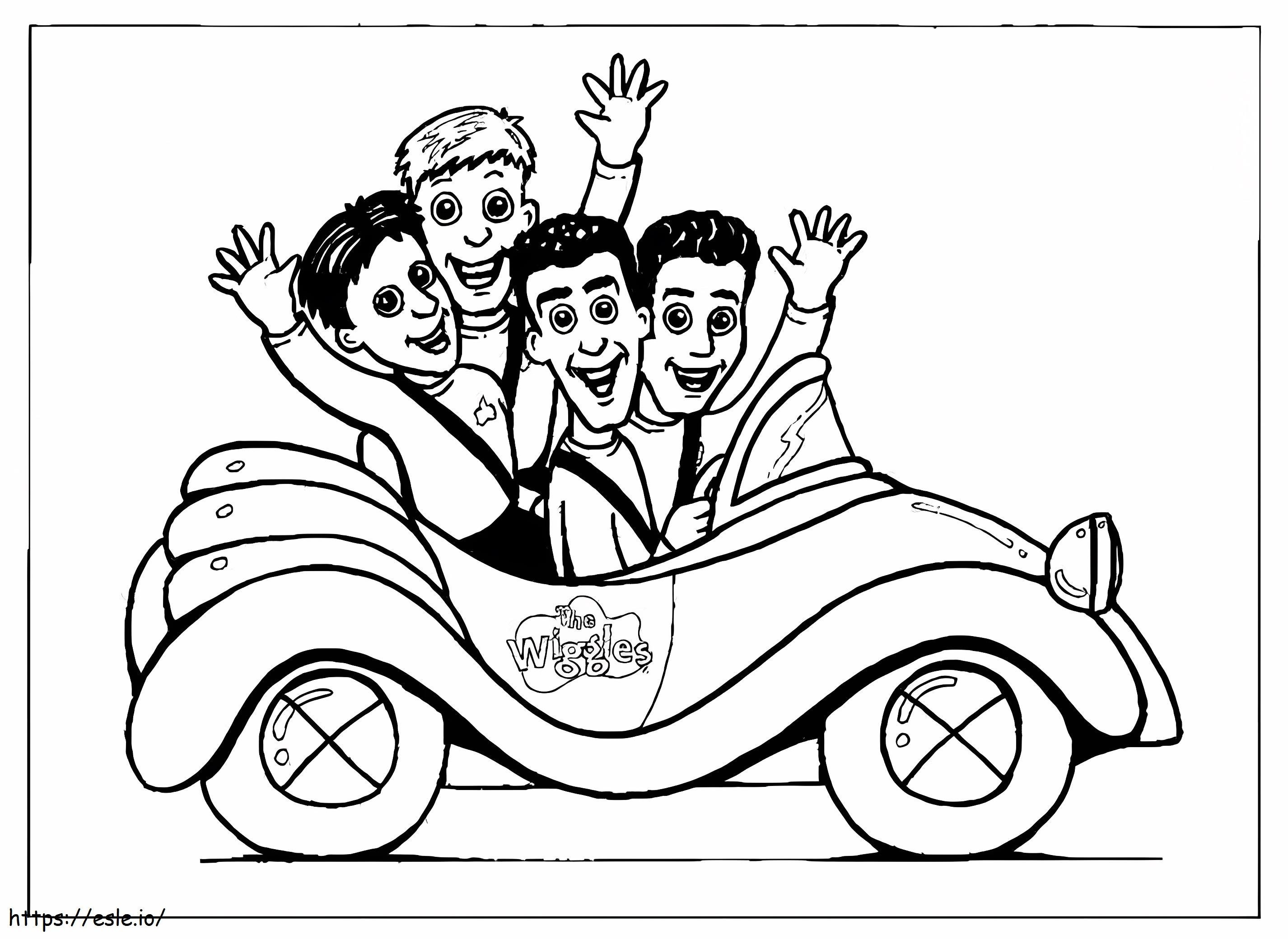 Wiggles Drive A Car coloring page