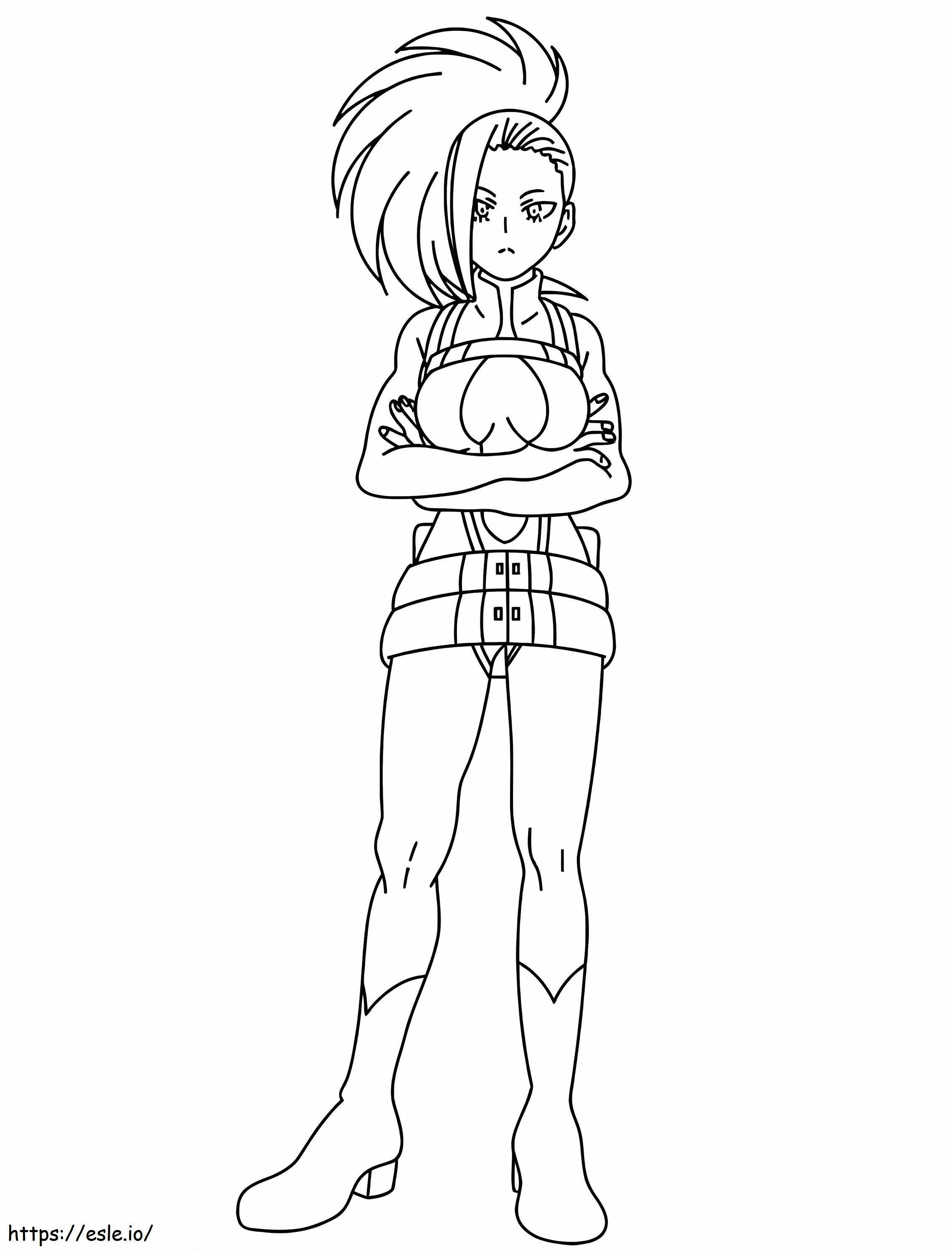 Amazing Momo Yaoyorozu coloring page