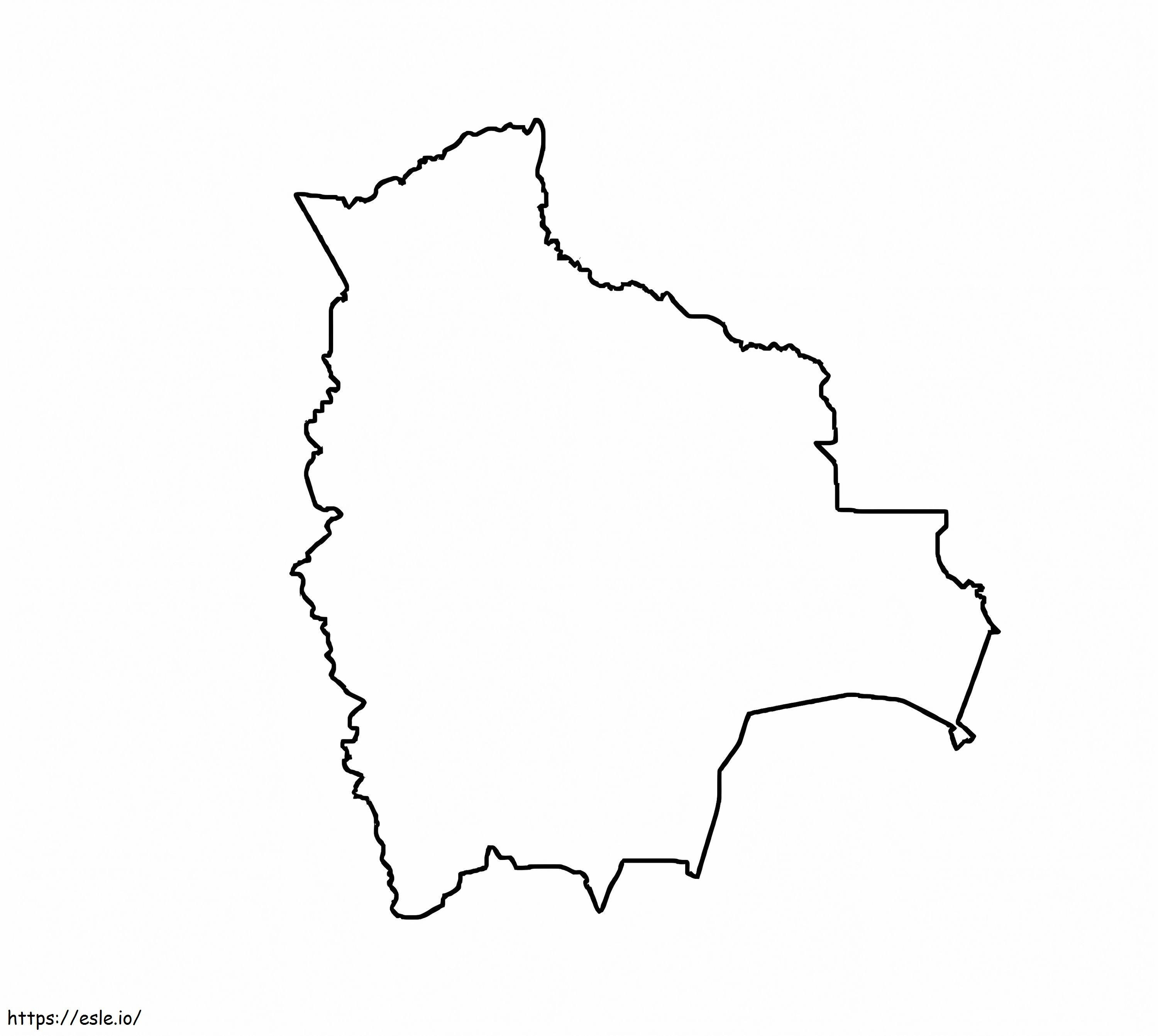 Blank Map Of Bolivia To Color coloring page