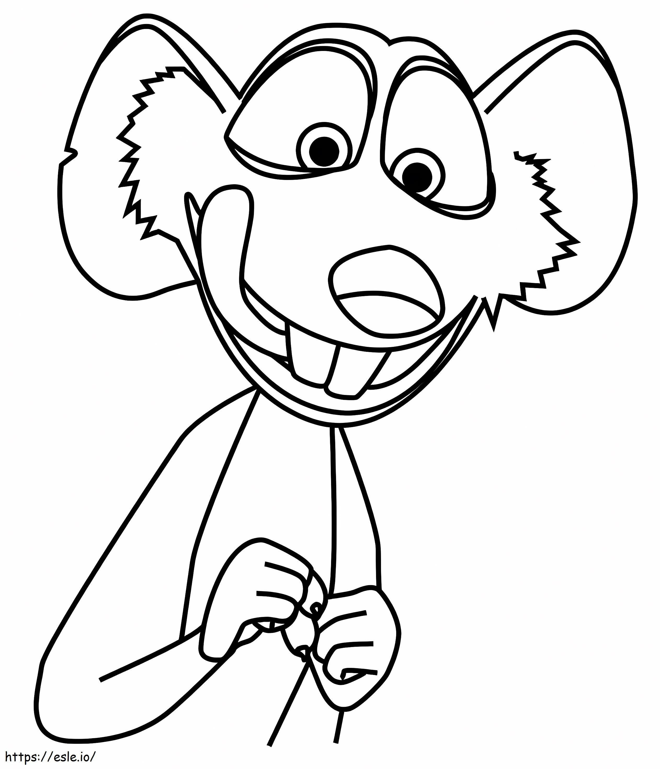 Buddy The Rat From The Nut Job coloring page