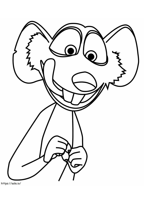 Buddy The Rat From The Nut Job coloring page