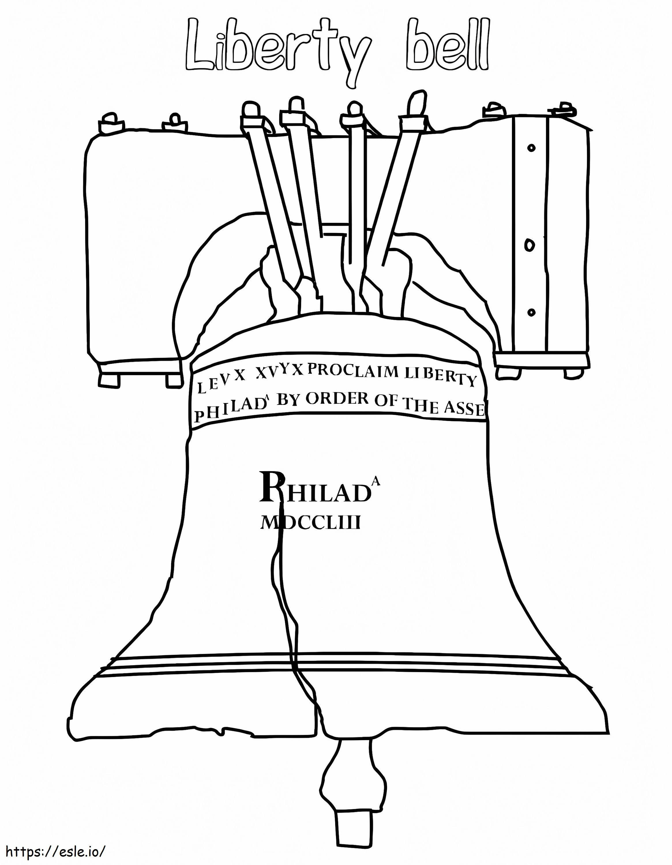 Ilmainen tulostettava Liberty Bell värityskuva