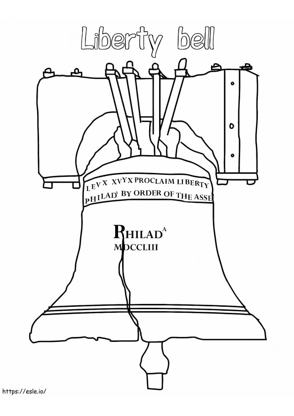 Ilmainen tulostettava Liberty Bell värityskuva