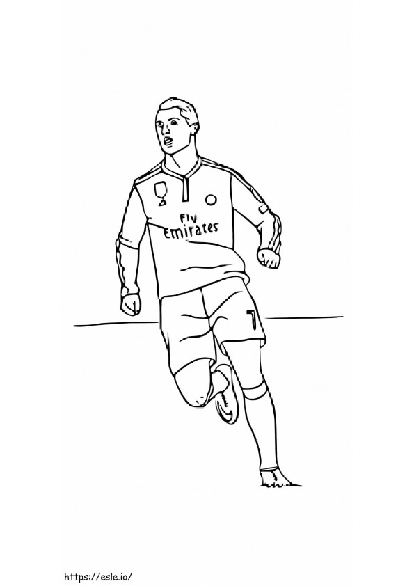 Coloriage Cristiano Ronaldo 2 à imprimer dessin