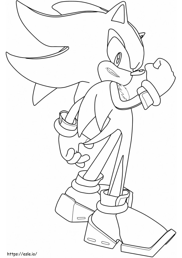 Angry Shadow The Hedgehog coloring page