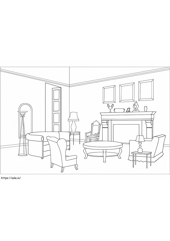 Normal Living Room coloring page