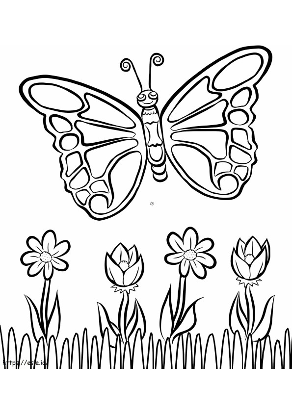 Coloriage Papillon de base à imprimer dessin
