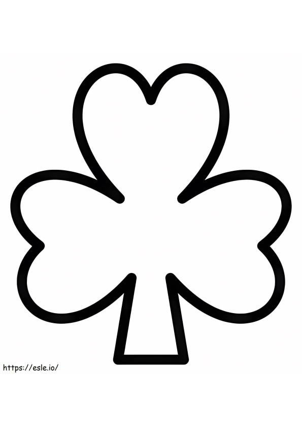 Printable Easy Shamrock coloring page