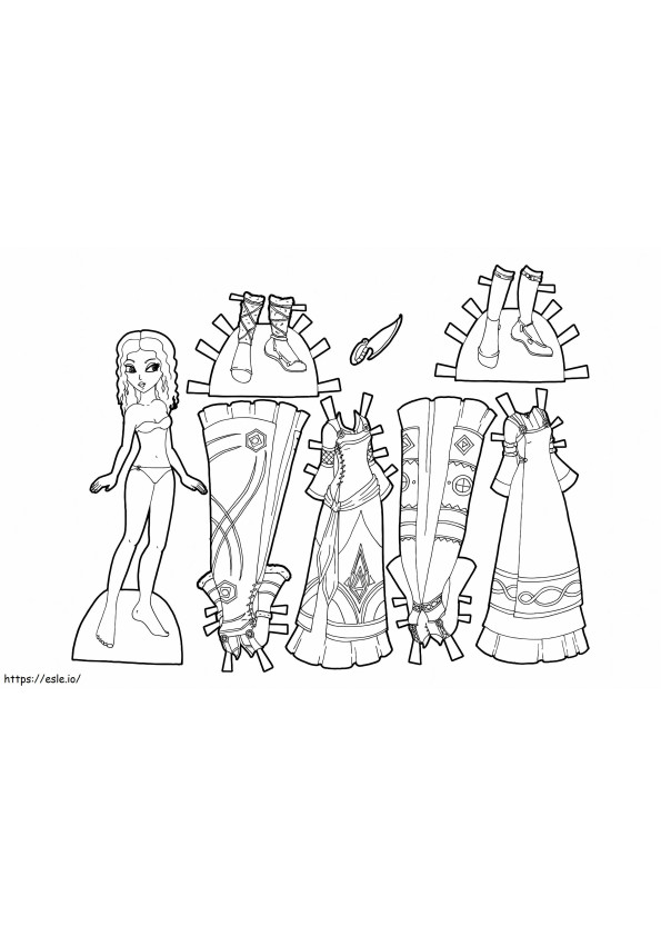 Paper Dolls 20 coloring page