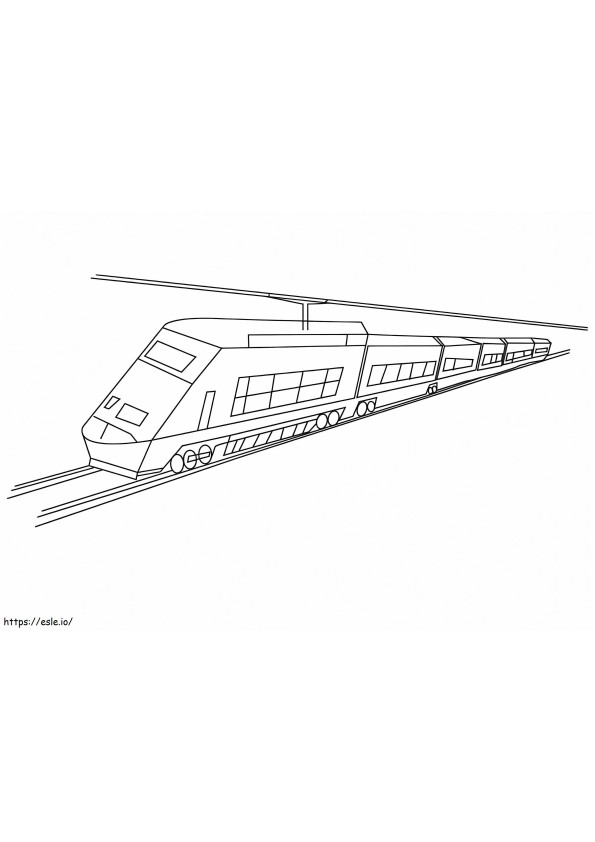 Free Passenger Train coloring page
