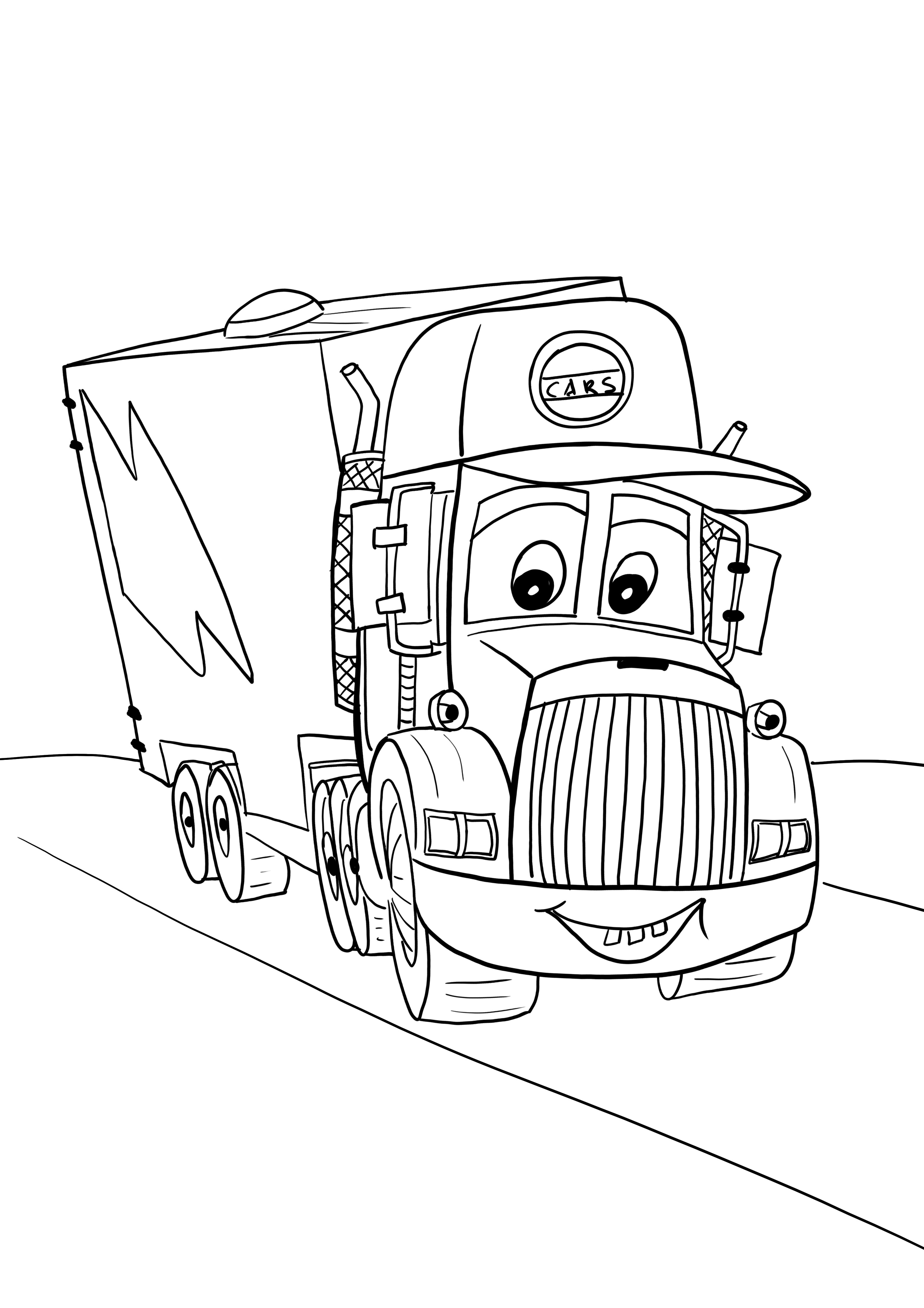 Ciężarówka Mack Disney do druku za darmo