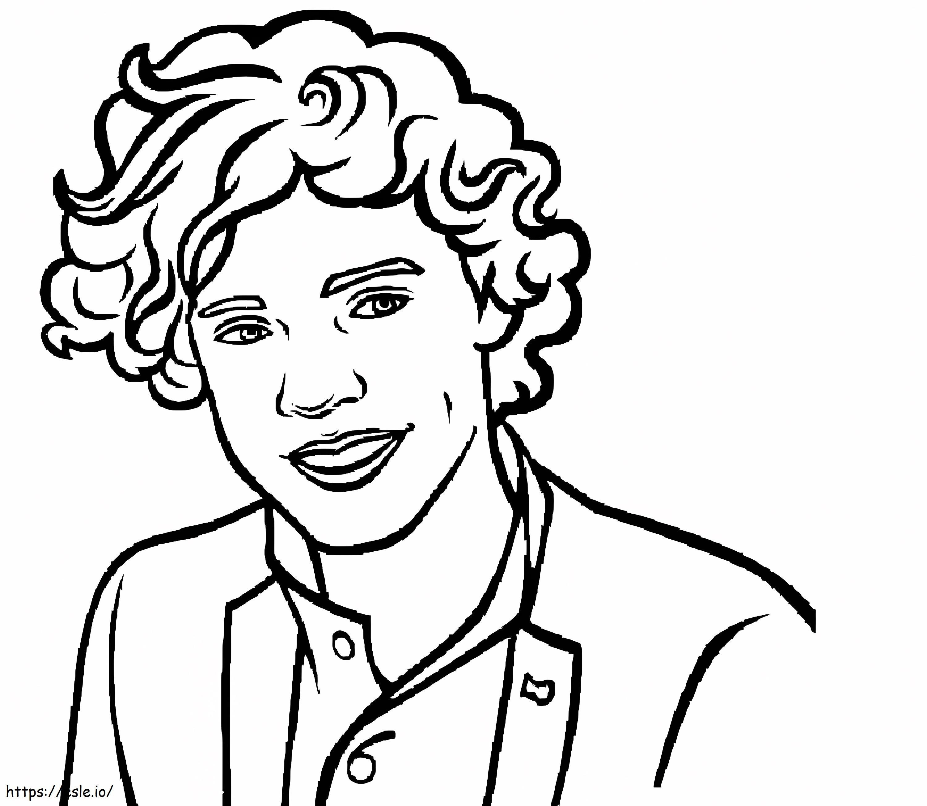 Coloriage Harry Styles One Direction à imprimer dessin