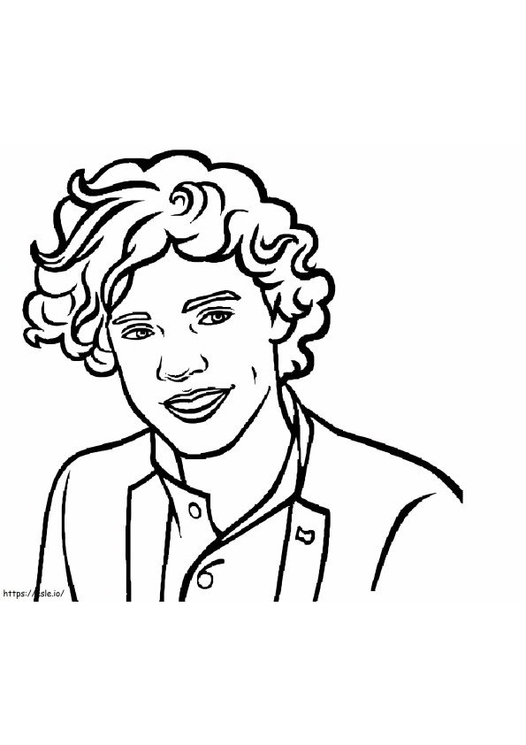 Coloriage Harry Styles One Direction à imprimer dessin