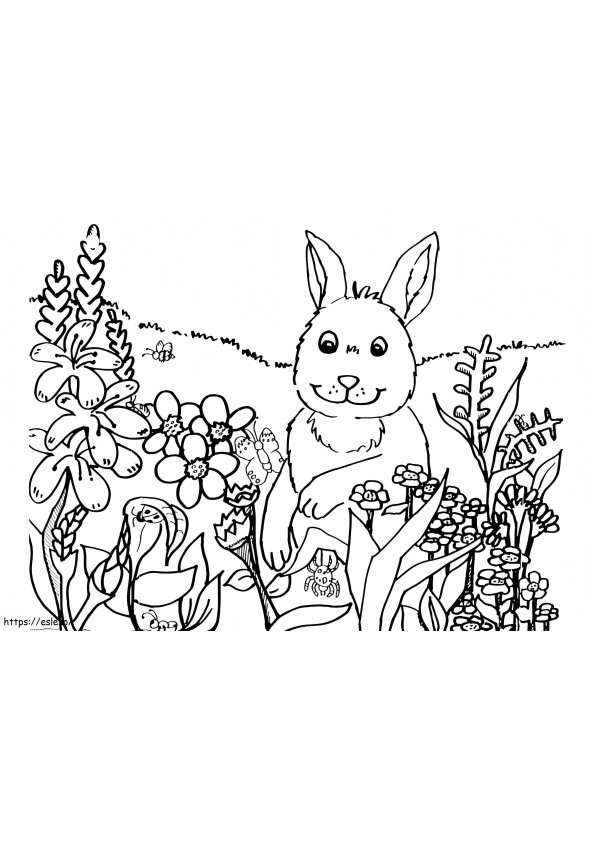 Happy Spring Printable coloring page