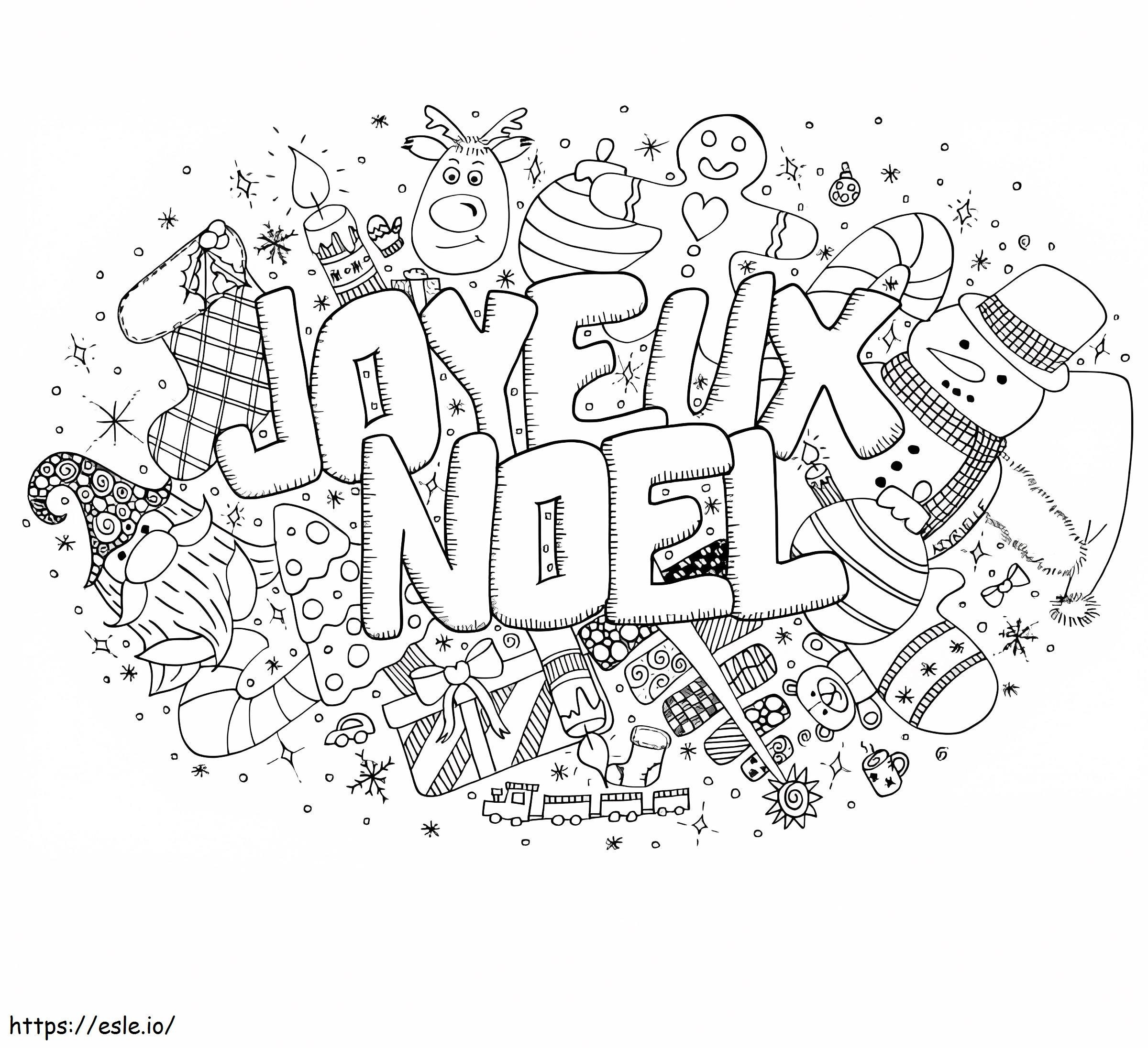 Merry Christmas 2 coloring page