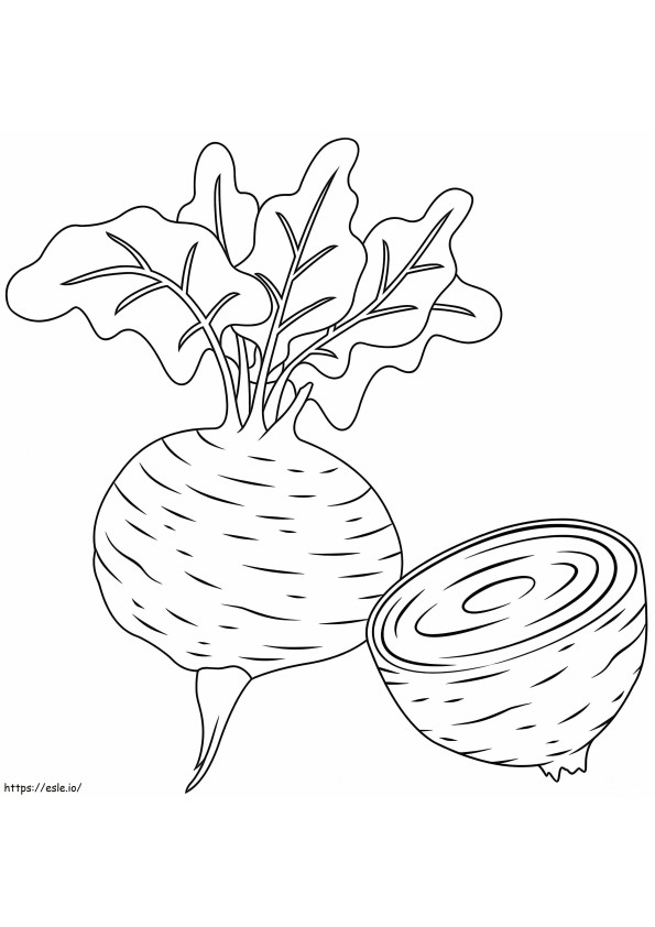 Printable Beetroot coloring page