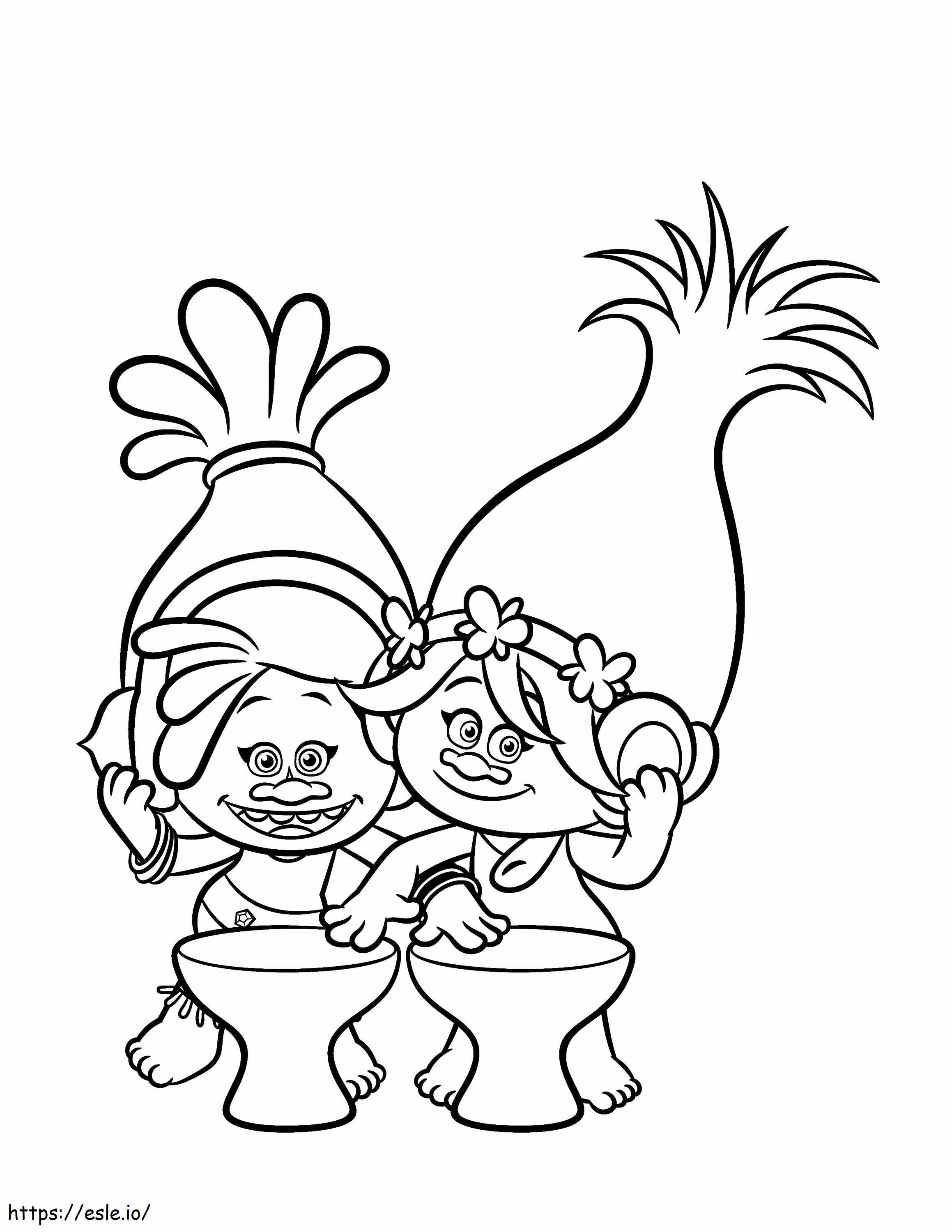 Poppy And Friend coloring page